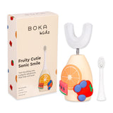 Cepillo sónico Boka para niños con diseño frutal, atractivo y divertido.