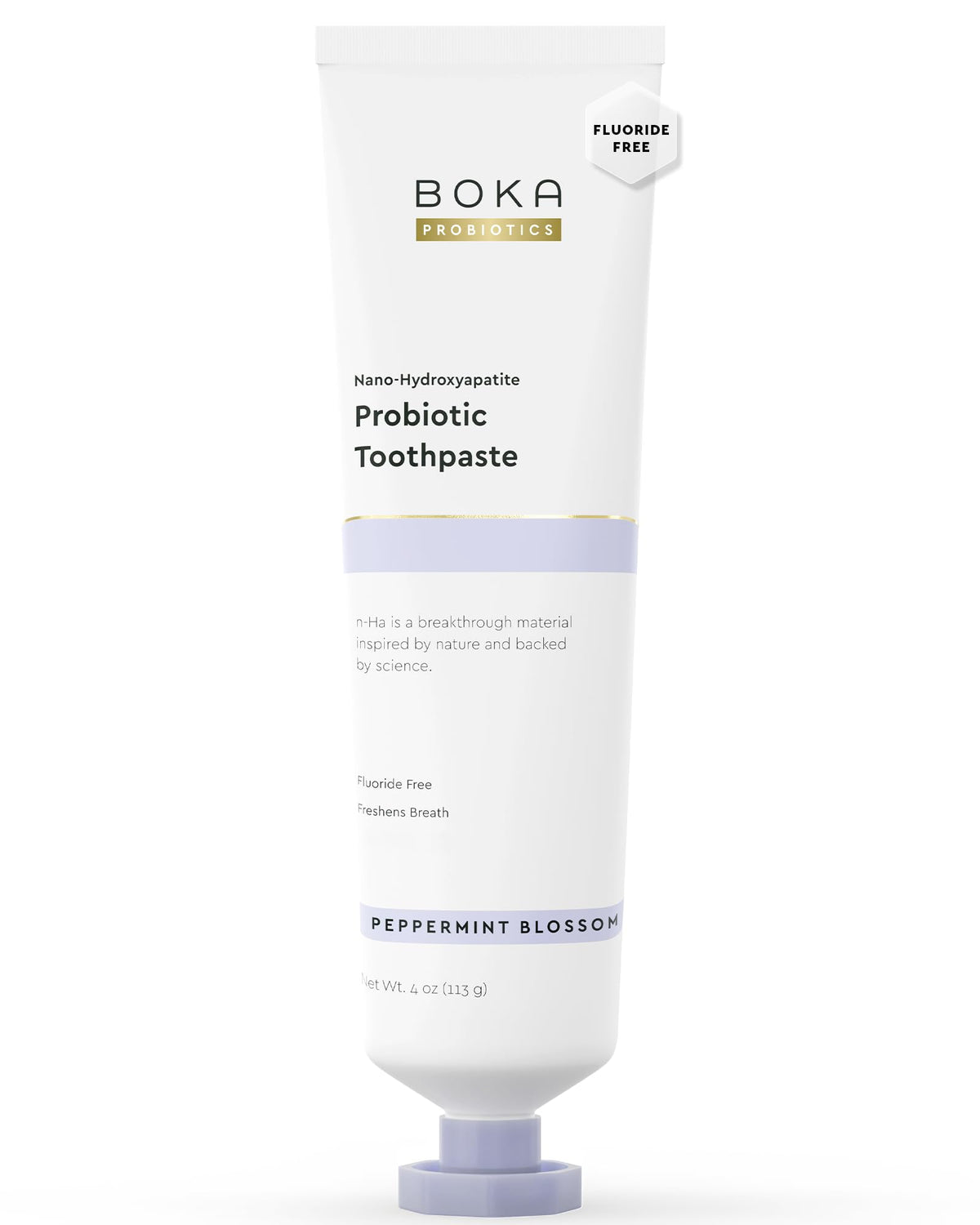 Pasta dental Boka con empaque práctico para uso diario seguro.