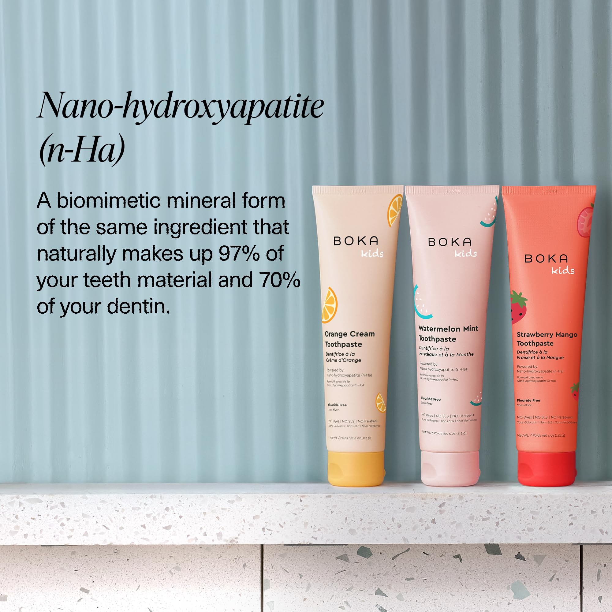 Aroma suave Boka nano-hidroxiapatita facilita cepillados nocturnos