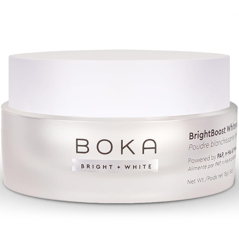 Boka polvos blanqueadores con nano-hidroxiapatita para dientes más brillantes