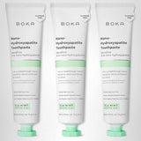 Sonrisa saludable con pasta Boka sin fluoruro para uso diario.