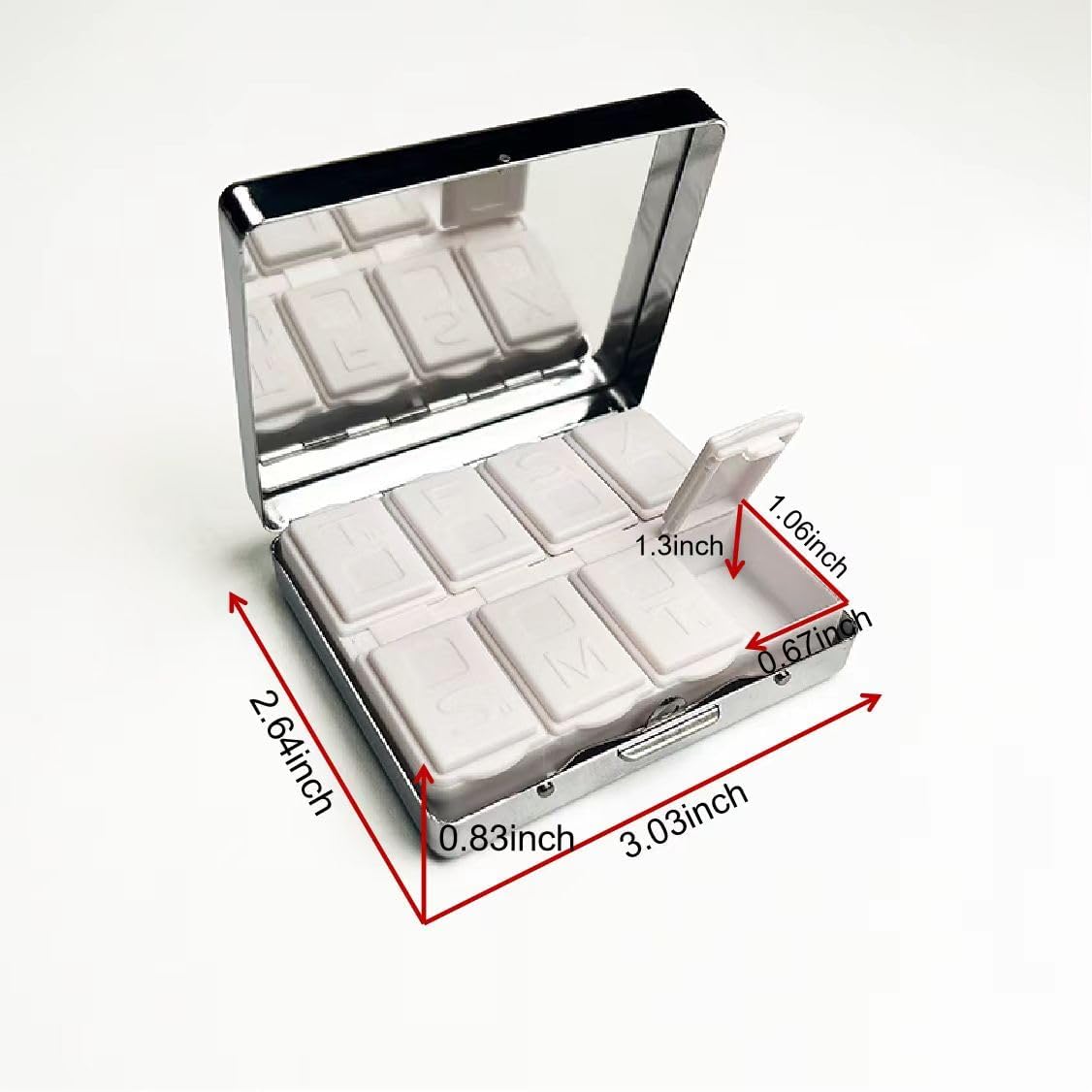 Liner plástico higienico del estuche, facilita limpieza y mantiene las pastillas limpias.