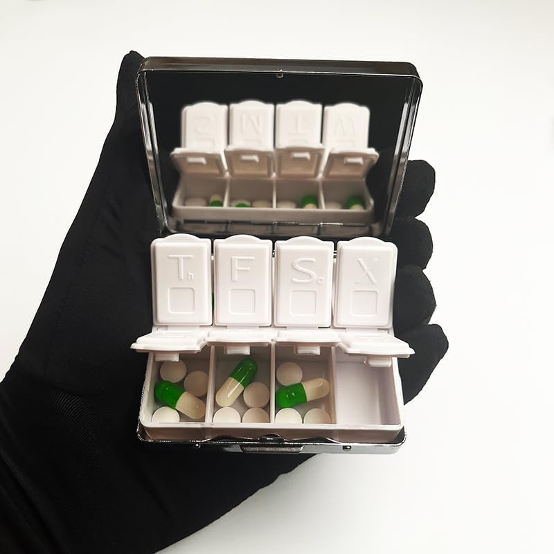 Regalo práctico de organización para pastillas y suplementos con estilo.