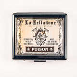BOKAAW Vintage Poison: caja de pastillas plateada con 8 compartimentos