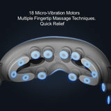 Cuatro modos de masaje ocular de BOKOR para distintos niveles de confort.