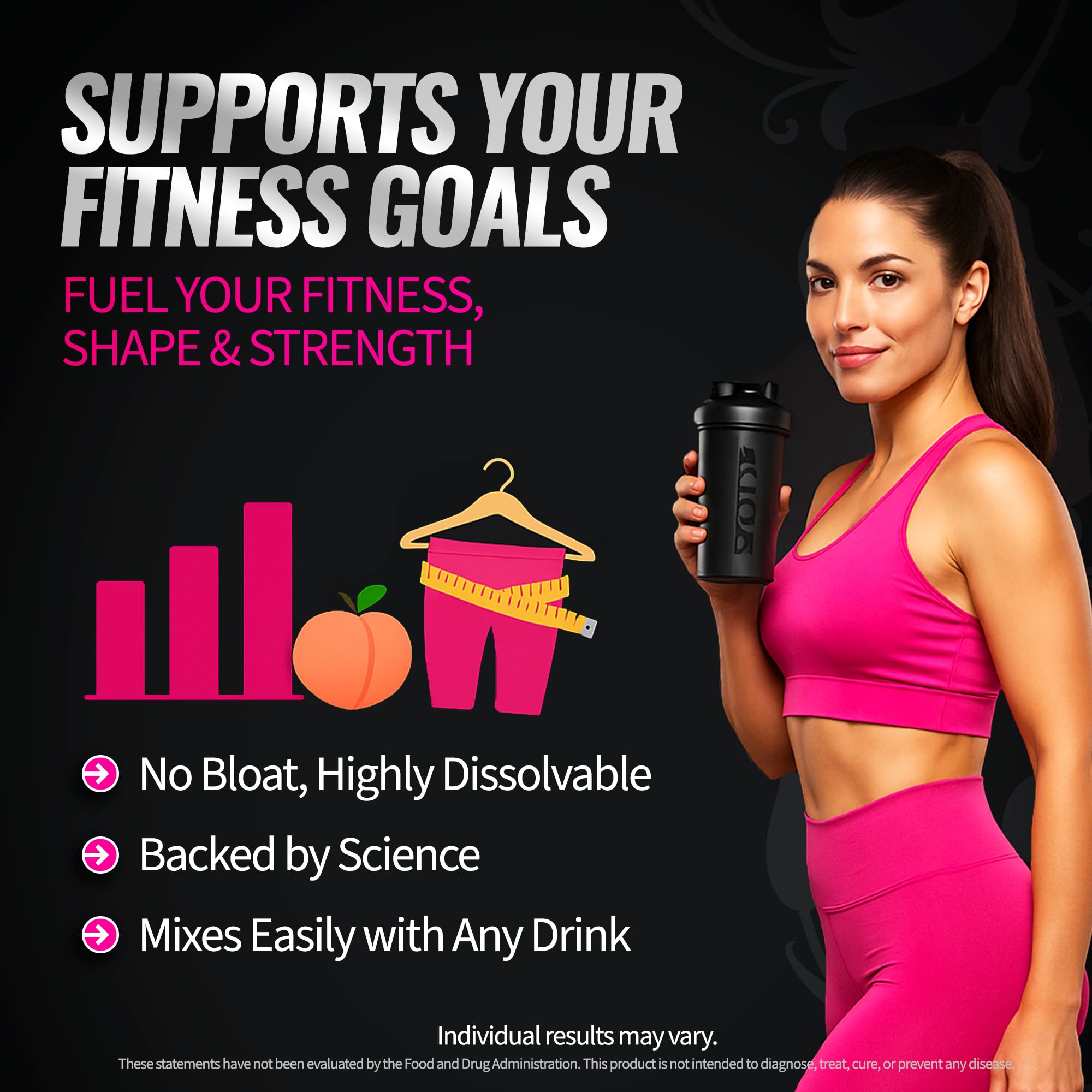 Bold Buns Creatine con BCAA y L-glutamina para recuperación post-entrenamiento.