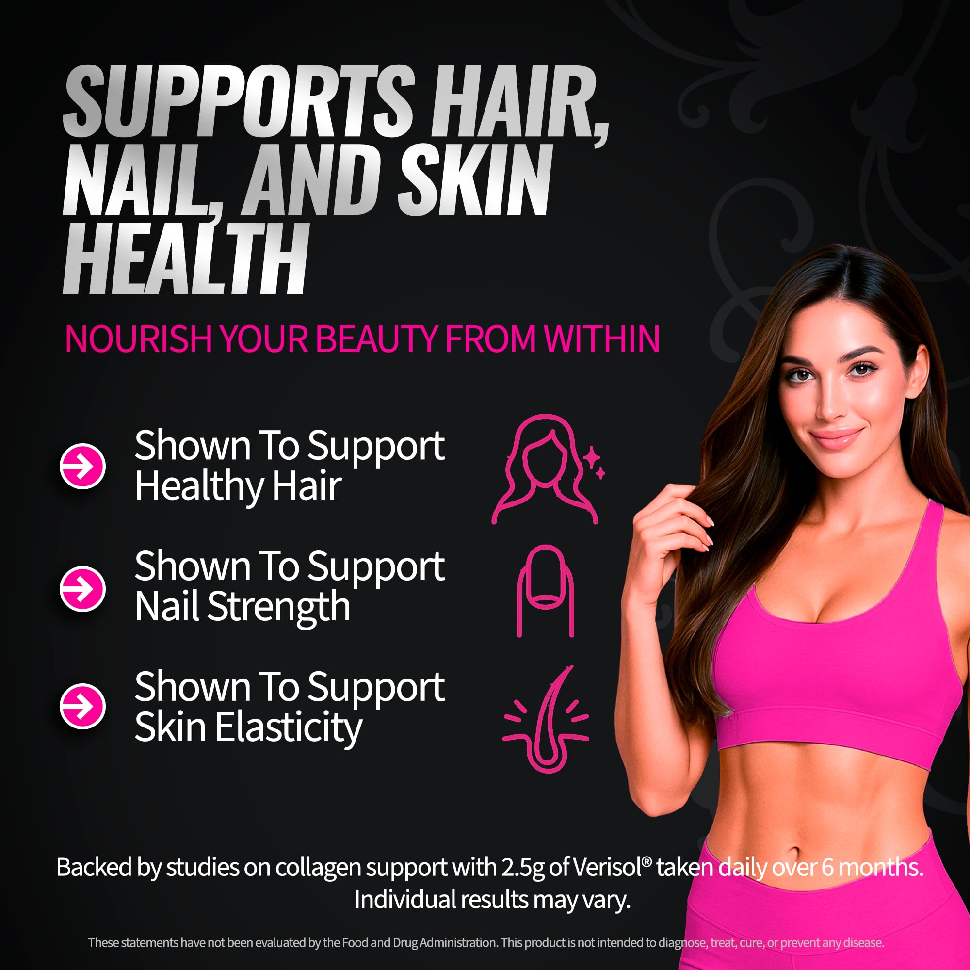 Bold Buns Creatine favorece cabello, uñas y piel saludables.