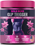 Bold Buns GLP Trigger: botella en mesa para apoyo diario del apetito
