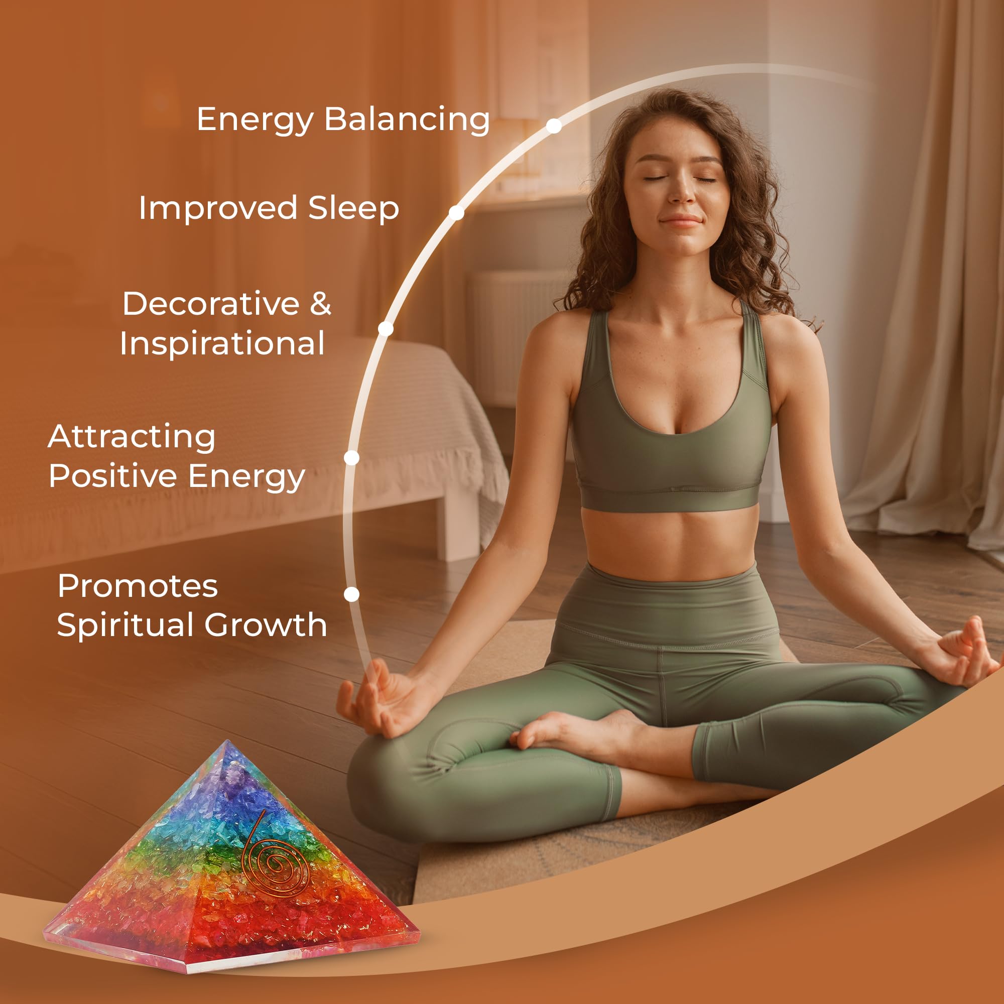 Bombay Crystals Export – pirámide orgonita meditación y claridad mental.