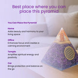 Piramide amatista para equilibrio emocional y concentración, Bombay Crystals Export