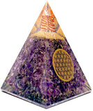 Piramide orgón Bombay Crystals Export con amatista y claridad mental