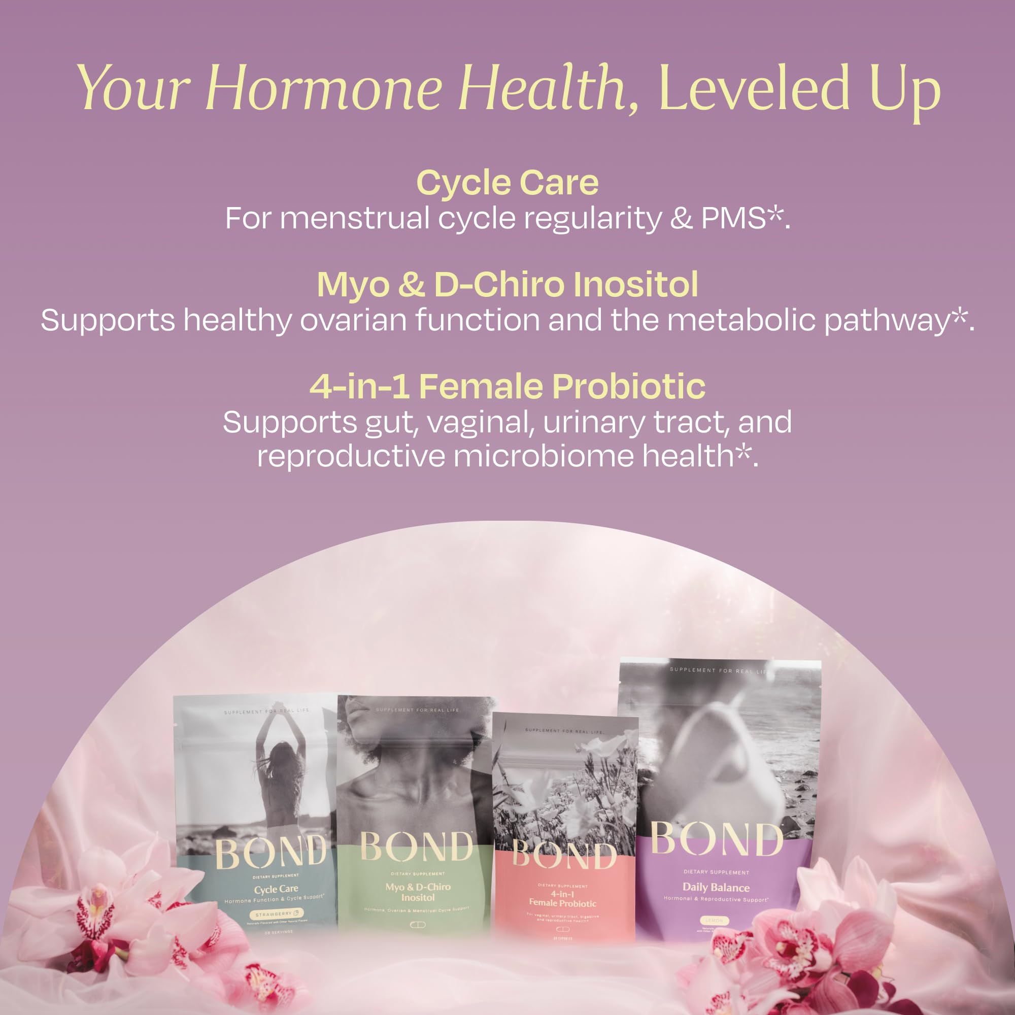 Probioticos NAC y clúster de BOND Prenatal para salud intestinal y absorción.
