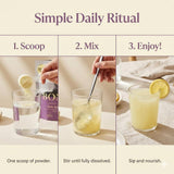 BOND Prenatal Drink Mix disuelto en agua, sabor suave y refrescante.