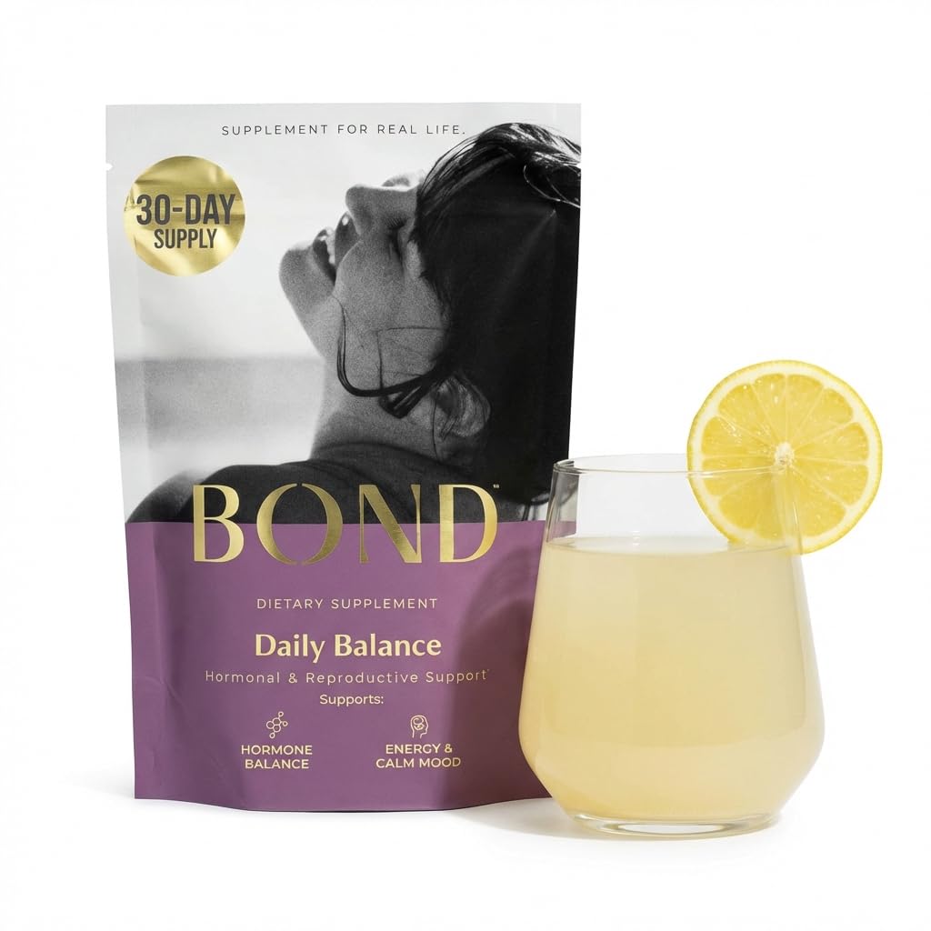 BOND Prenatal Drink Mix en frasco, fácil de usar para energía diaria.