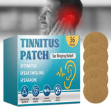 Bondtech alivio del tinnitus con empaque de 36 parches para uso diario.