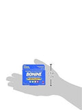 Bonine tabletas masticables frambuesa, primer plano para uso rápido durante viajes.