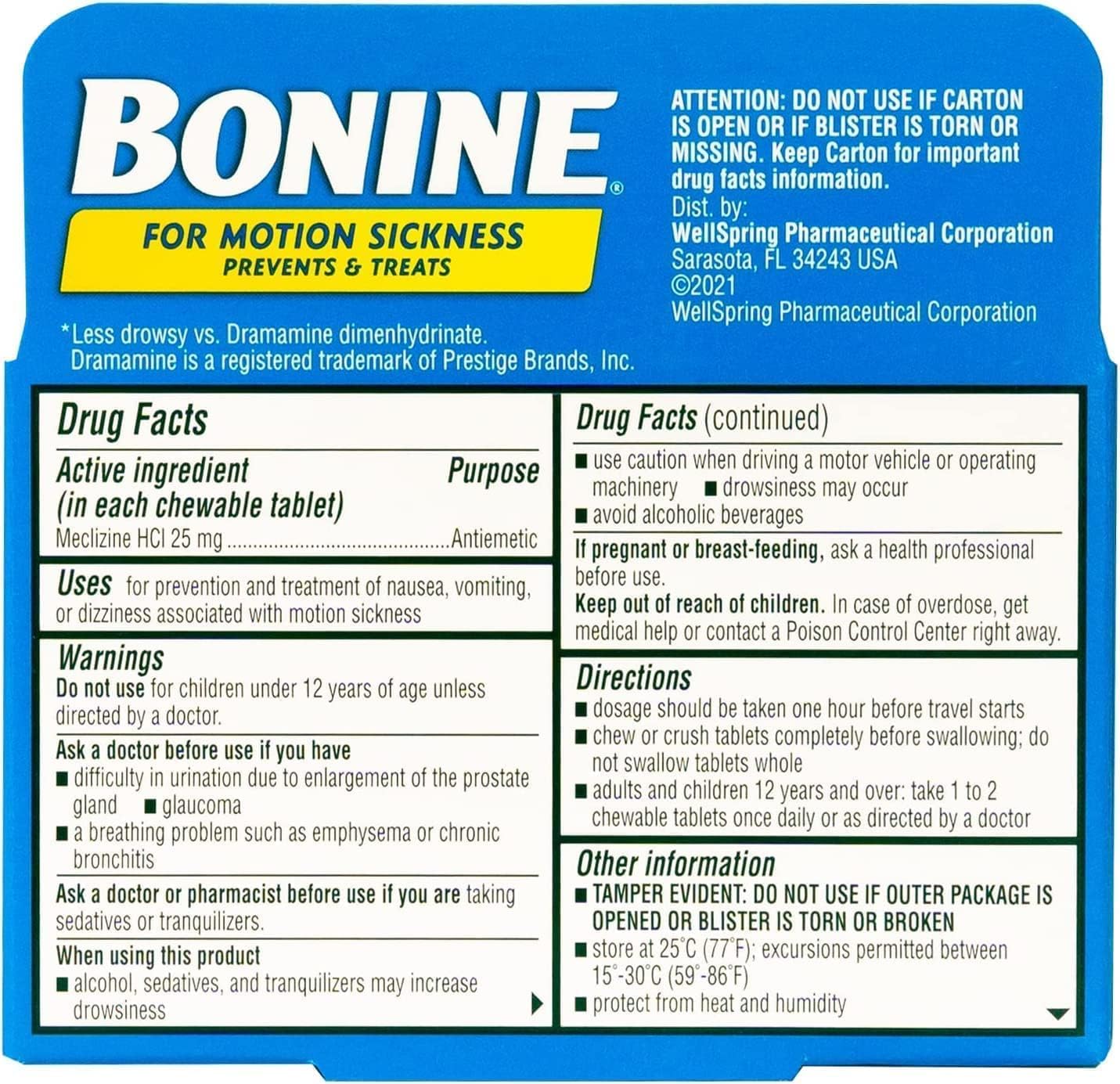 Bonine para uso diario, cómodo para desplazamientos y jornadas largas.