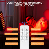 BONLIBRO panel luz roja detalle LEDs, iluminación potente para sesiones en casa