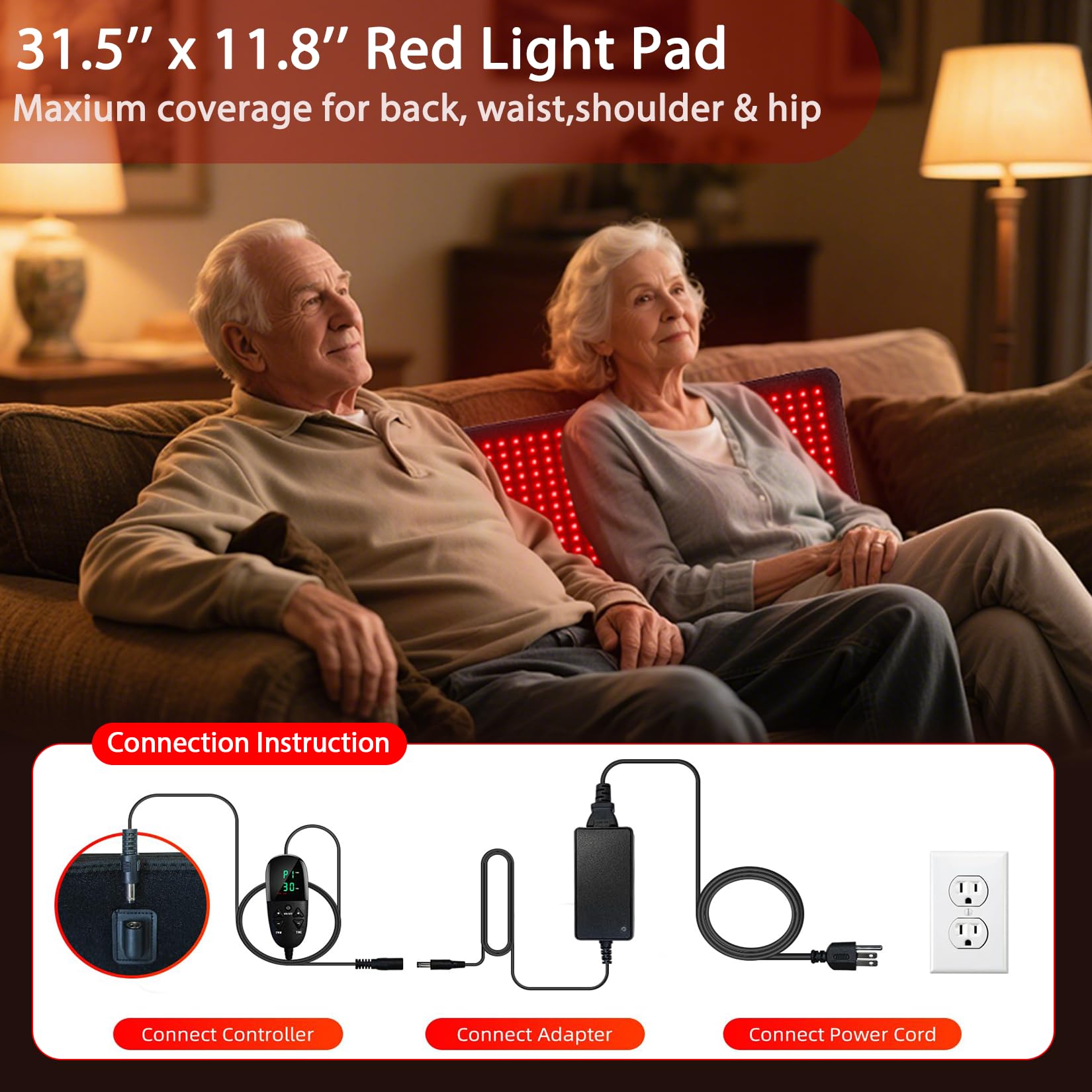 bonodave panel-diodos-3-en-1, 360 diodos para terapia en casa