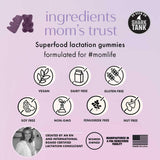 Primer plano de las gomitas Boobie Bears para uso diario durante la lactancia
