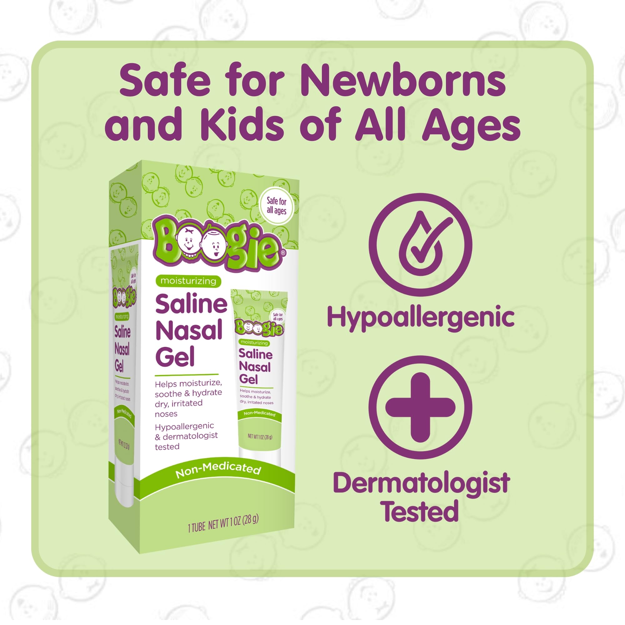 Boogie gel nasal paquete triple, solución práctica en casa.