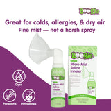 Boogie inhalador nasal Micro-Mist, con mascarilla, uso cómodo para niños.