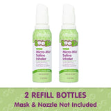 Boogie Micro-Mist Inhalador Salino, pack de dos latas para recargas y uso continuo.