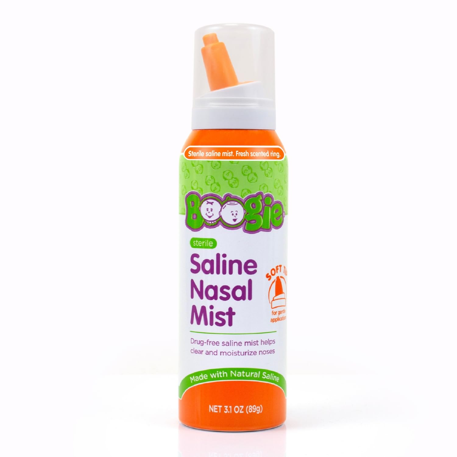 Boogie rociador nasal para bebé, alivio suave de congestión.