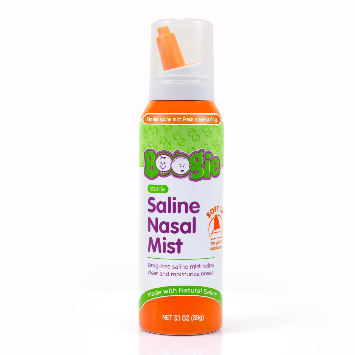 Boogie rociador nasal para bebé, alivio suave de congestión.