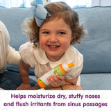 Boogie rociador nasal para niños, descongestión suave y segura.