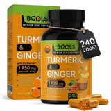 Bools cúrcuma-curcumina en botella para uso diario y apoyo articular.