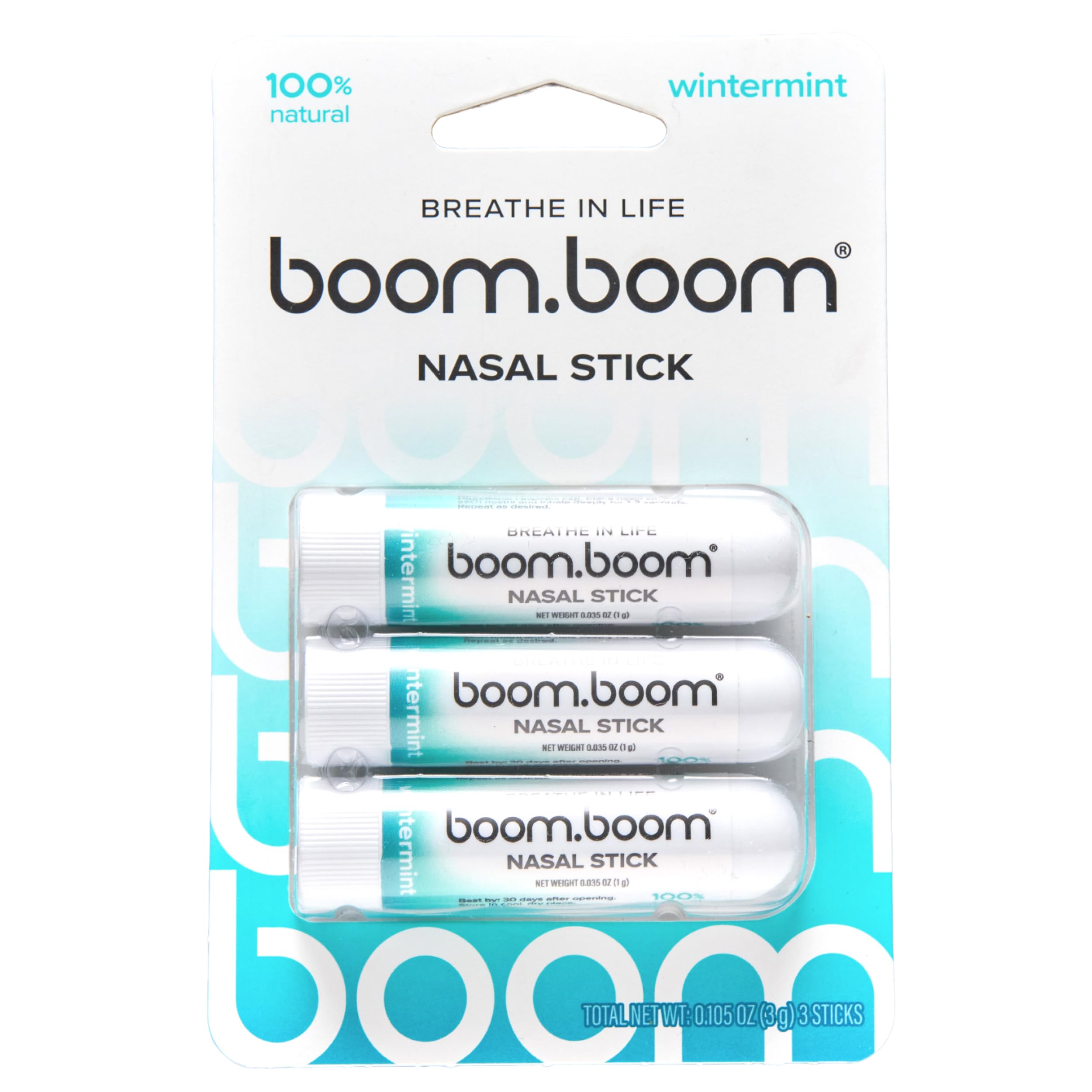 BoomBoom barra nasal con flujo de vapor para inhalaciones potentes.