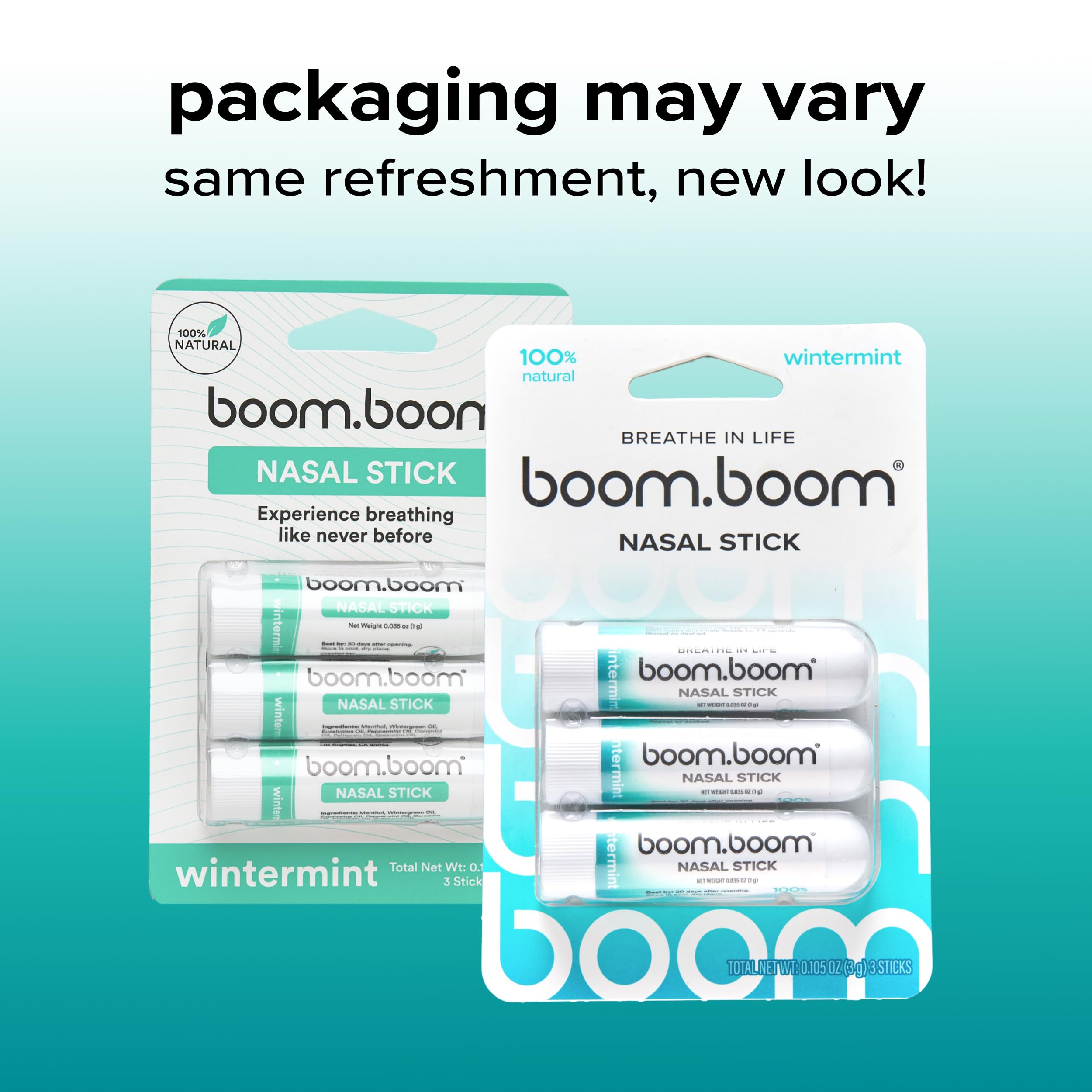 BoomBoom barra nasal ofrece sensación refrescante al inhalar.