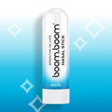 BoomBoom Nasal Stick fragancias menta y lavanda para elevar el ánimo.