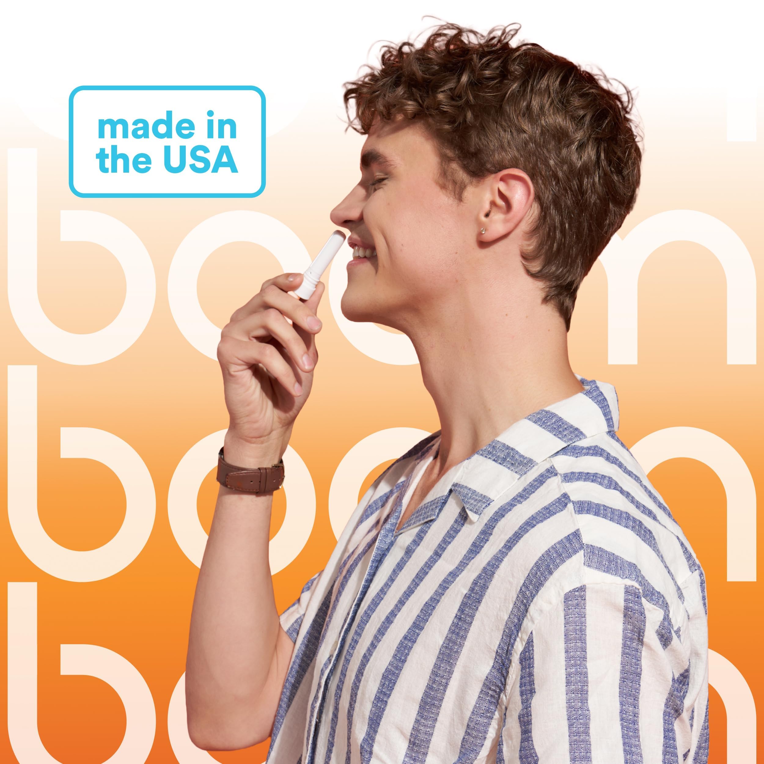 BoomBoom Nasal Stick mentol y esencias naturales para aromaterapia personal.