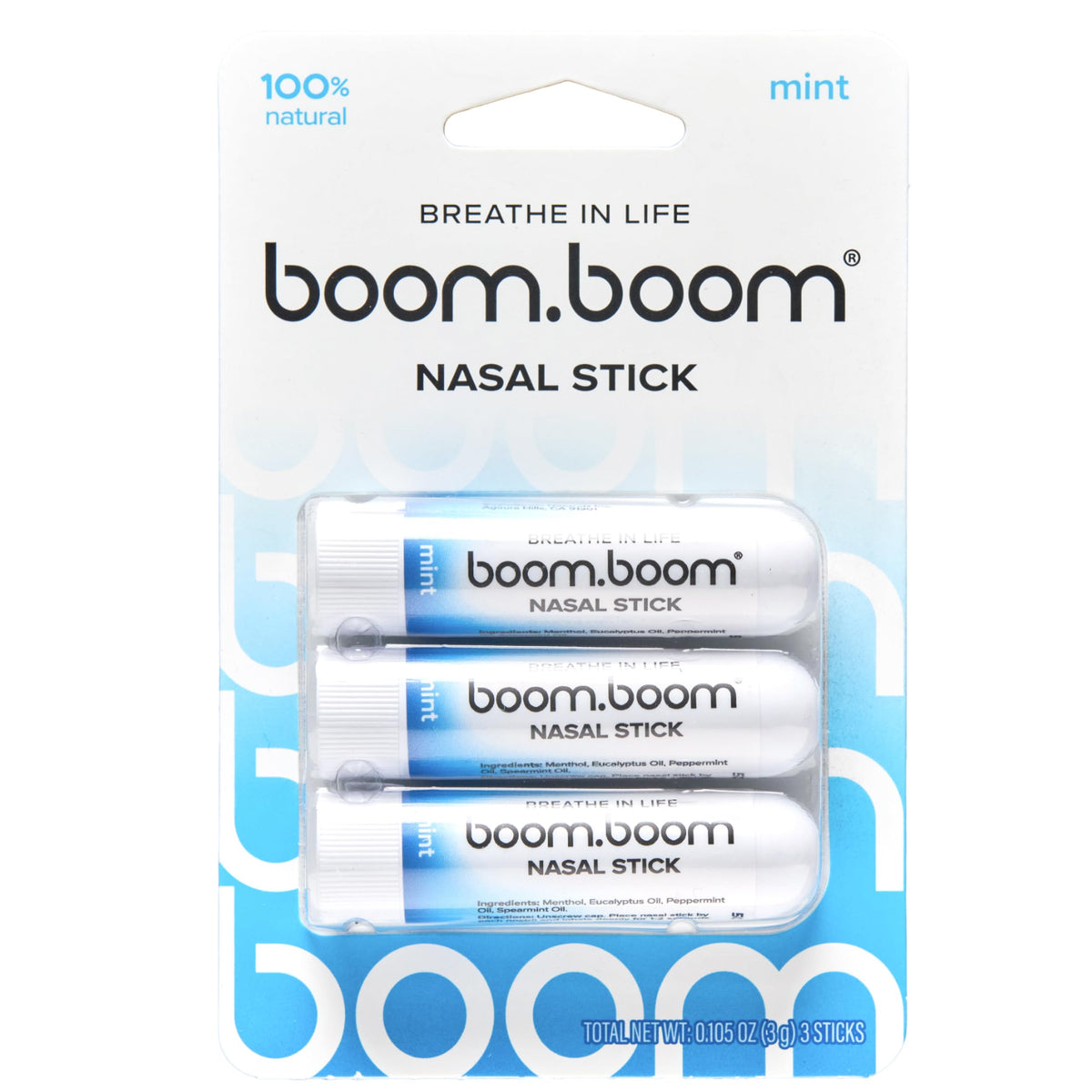 BoomBoom Nasal Stick con tecnología flujo de vapor para vapores potentes y duraderos.