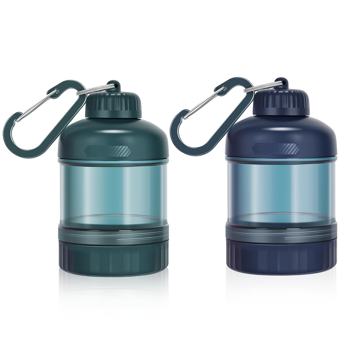 BooMetCheer contenedor de proteína, vista general, práctico para entrenamientos.