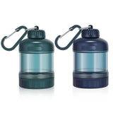 BooMetCheer contenedor de proteína, vista general, práctico para entrenamientos.
