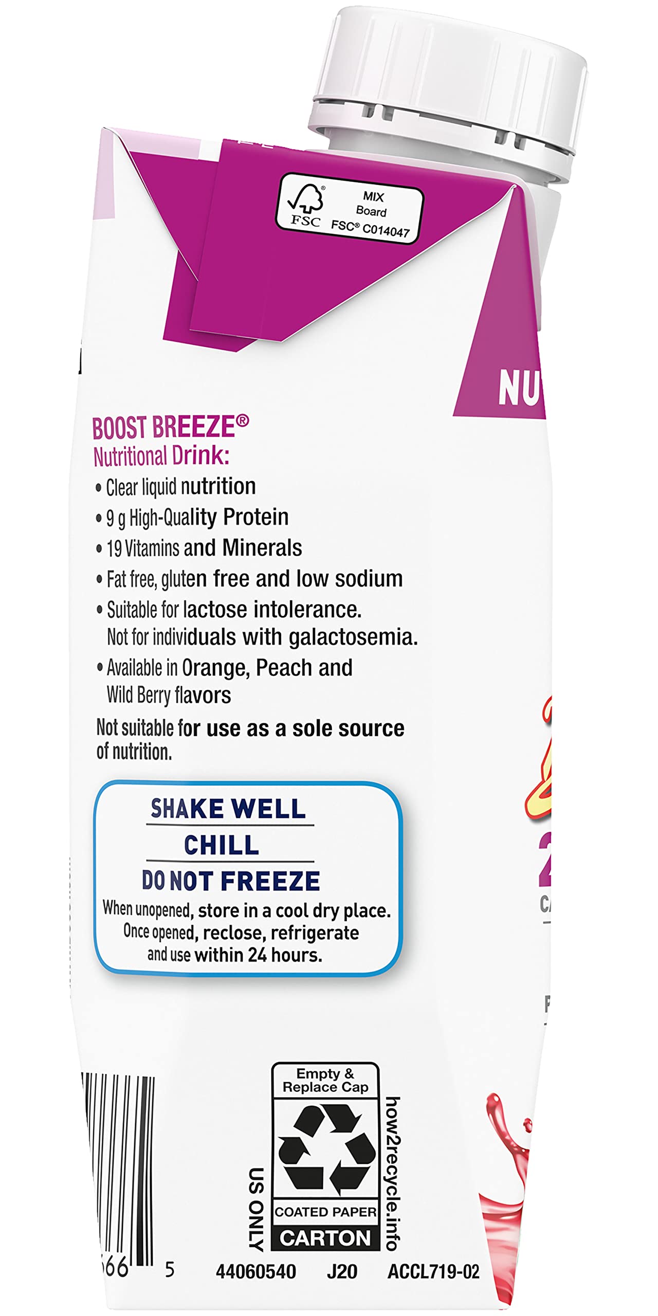  BOOST Breeze apto para intolerancia a la lactosa