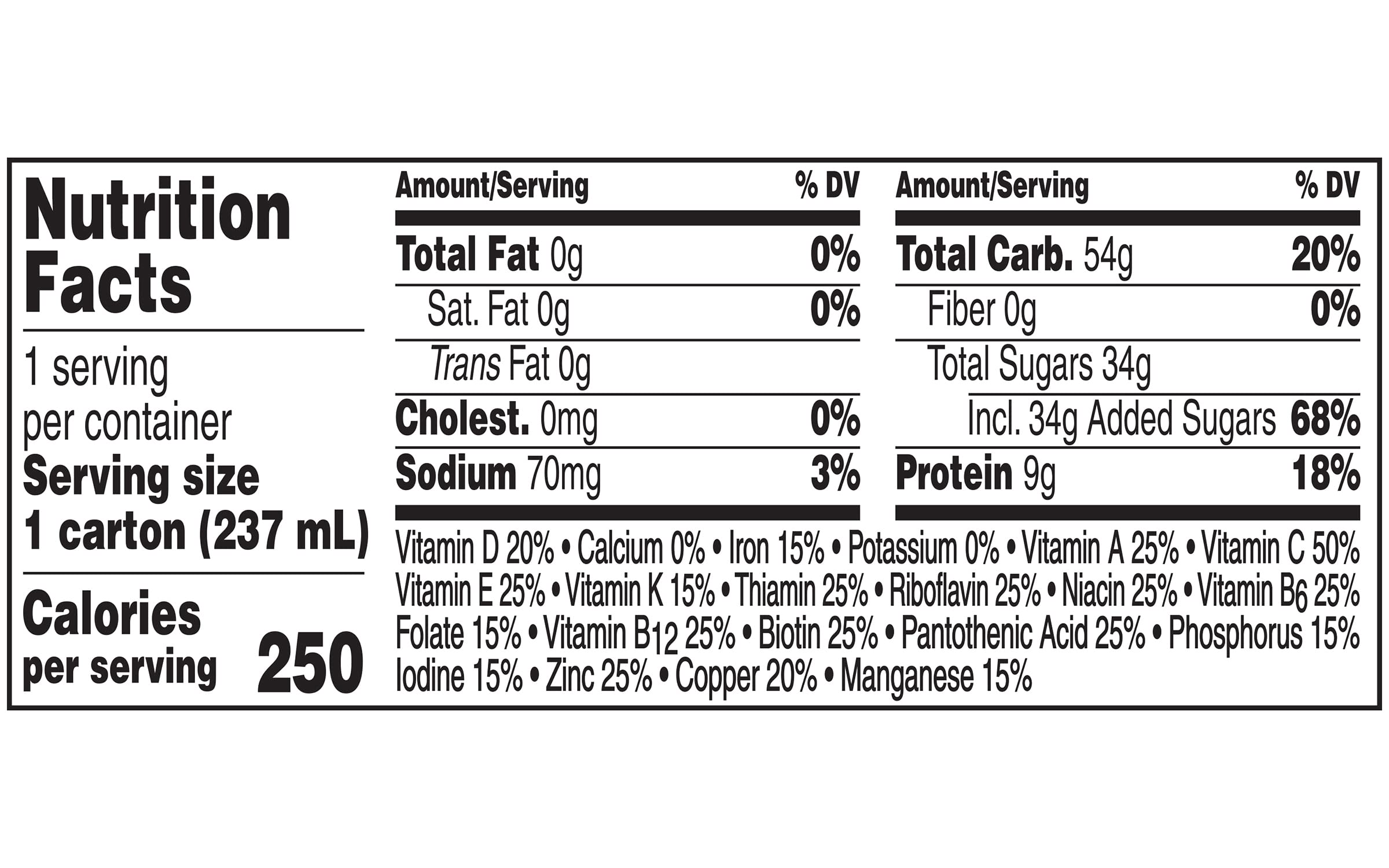 Opción sin edulcorantes artificiales para disfrutar de sabor natural.
