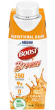 Bebida clara Boost Breeze naranja lista para beber en cualquier momento.