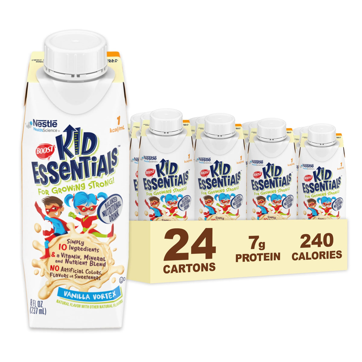 BOOST Esenciales para Niños envase vainilla, ideal merienda nutritiva