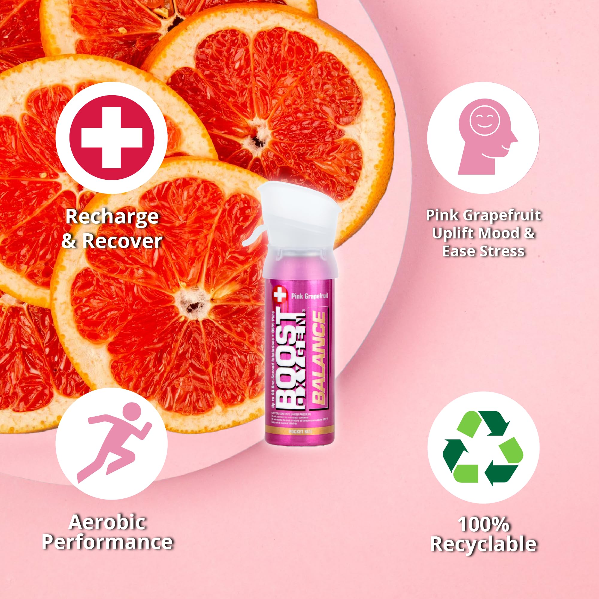 Boost Oxygen Balance en uso durante ejercicio para apoyo respiratorio