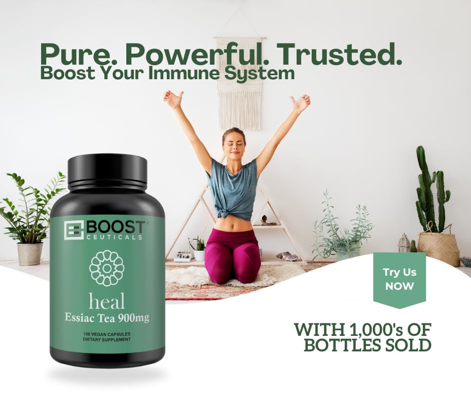 BoostCeuticals Essiac Cápsulas, detalle de cápsula, cápsula suave y fácil de tragar.