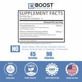 Etiqueta del producto BoostCeuticals Fosfatidilserina 100 mg con dosis recomendada