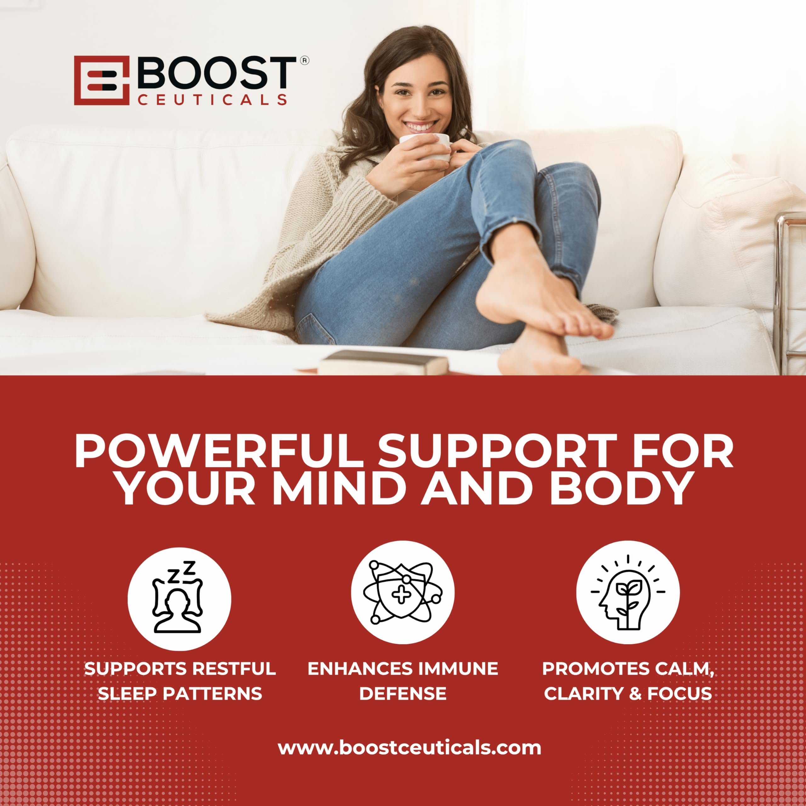 BoostCeuticals Reishi cápsulas con agua para tomar.