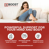 BoostCeuticals Reishi cápsulas con agua para tomar.