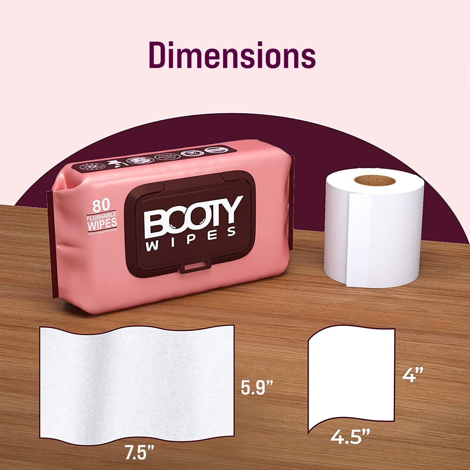 Booty Wipes con aloe vera y vitamina E, beneficios para piel sensible