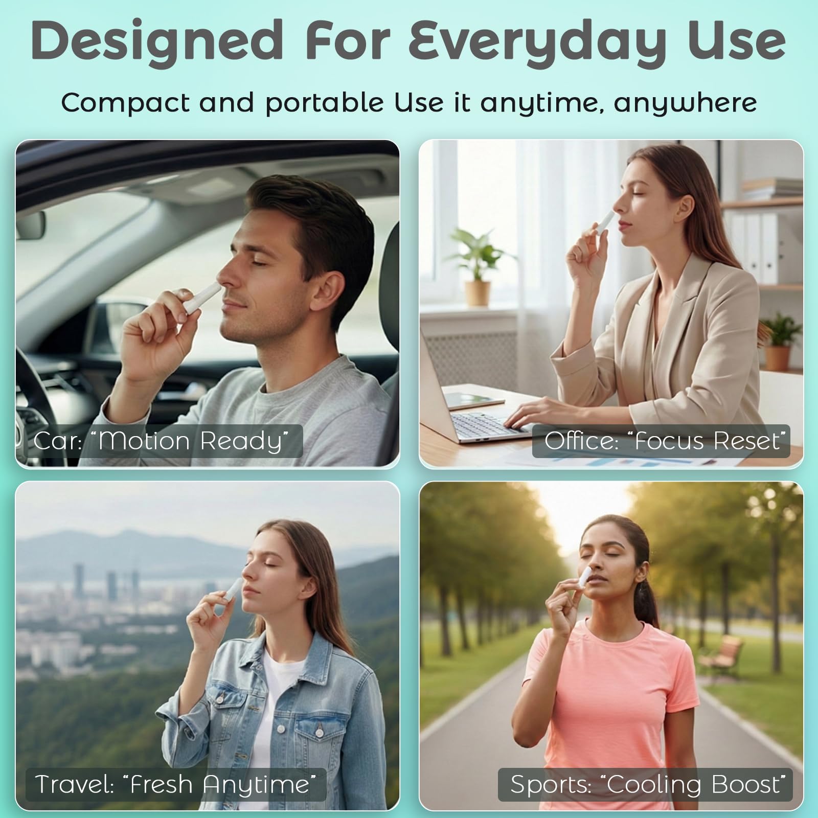 BOOYAH BLAST stick nasal, uso diario para un refresco rápido y sin interrupciones
