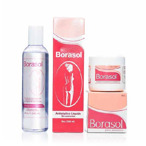 Borasol polvo antiseptico 4oz en envase para uso externo y desodorizante suave